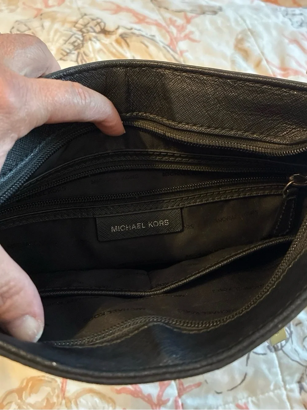 Michael Kors Black MK Logo Convertible Crossbody